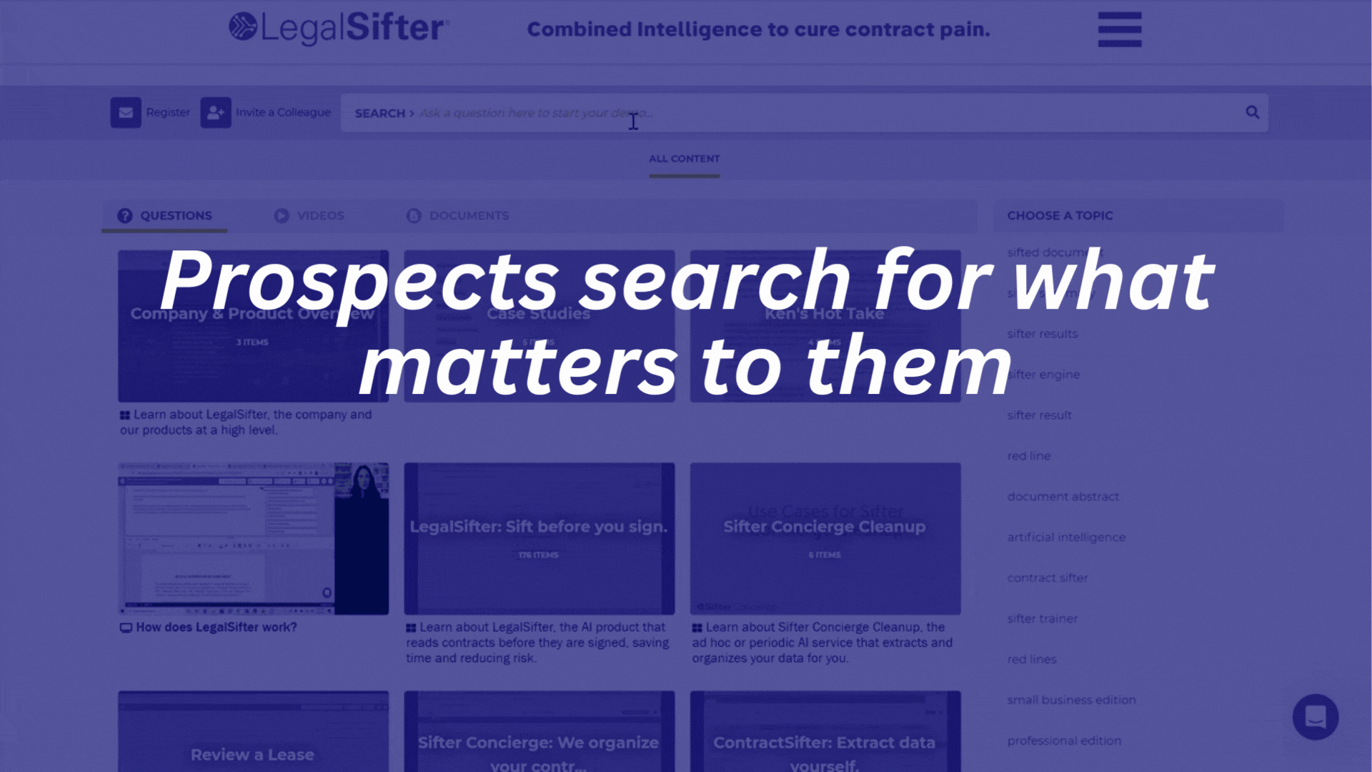Prospects search for what matters to them
